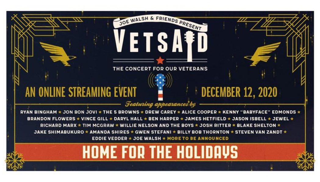 Eddie Vedder, James Hetfield, Alice Cooper and More Set for Joe Walsh’s Virtual VetsAid Benefit