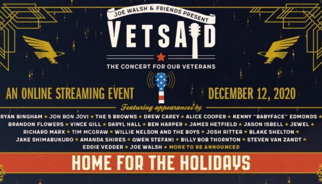 JAMES HETFIELD, EDDIE VEDDER, ALICE COOPER, JON BON JOVI To Perform At JOE WALSH’s ‘VetsAid’ Concert