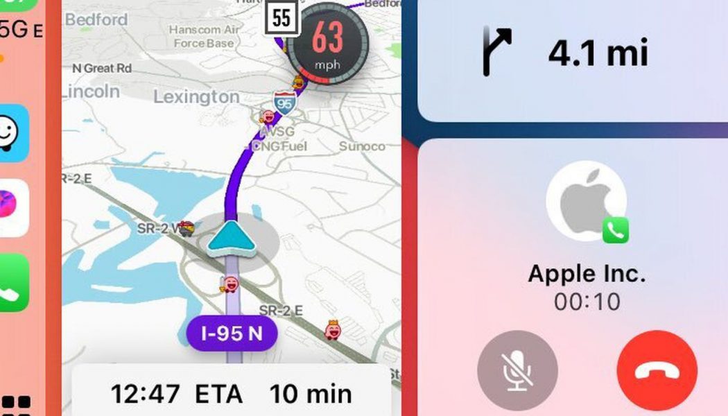 Waze will soon support CarPlay’s split-view dashboard mode