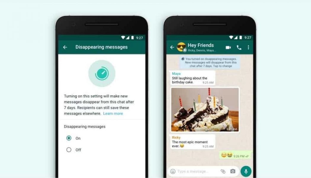 WhatsApp Begins Rolling Out Disappearing Message Feature