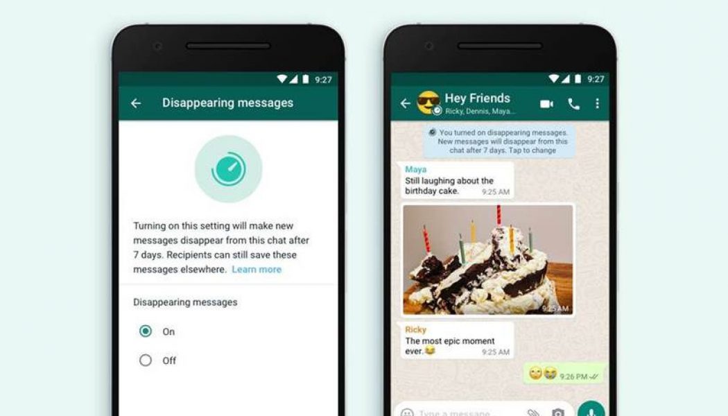 WhatsApp launches new disappearing messages option