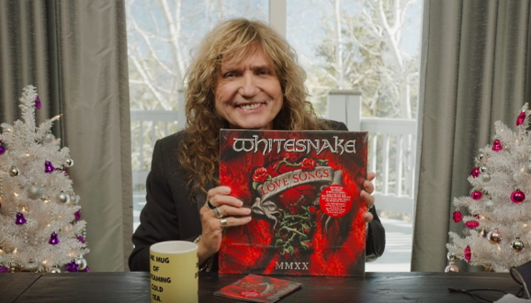 WHITESNAKE’s DAVID COVERDALE Unboxes ‘Love Songs’ Collection (Video)