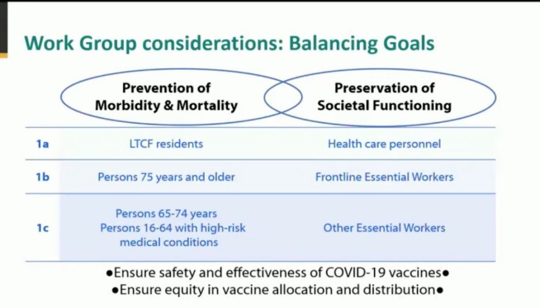 Frontline essential workers and the elderly next in line for COVID-19 vaccinations in US