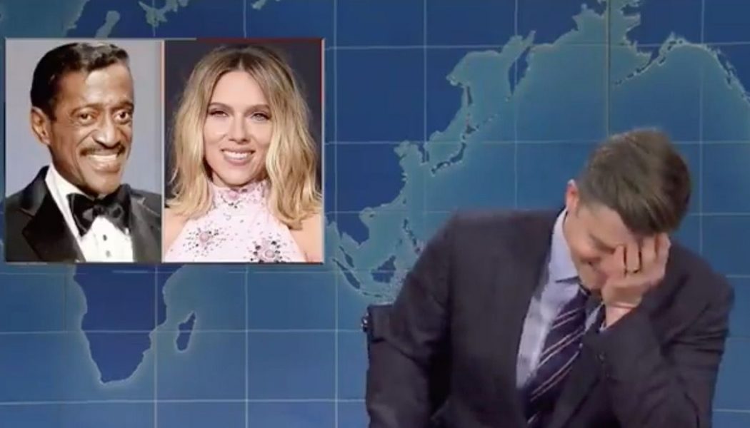 SNL’s Colin Jost Was Forced to Read a Joke About His Own Wife Scarlett Johansson’s Poor Casting Decisions