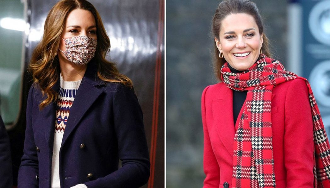 The Duchess of Cambridge Brought Out Her Most Festive Outfits For the Royal Train Tour