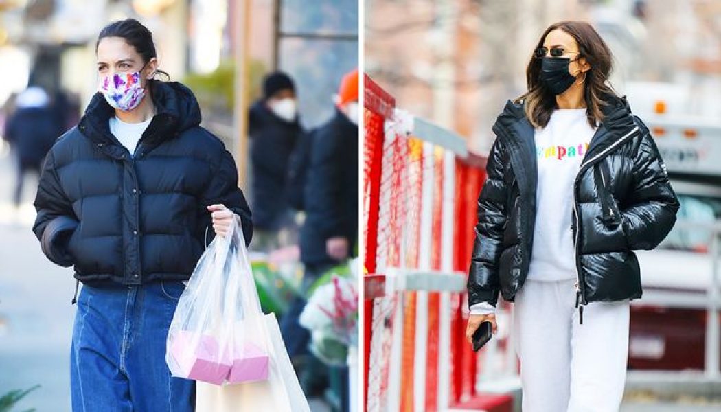 The Puffer Coats That Katie Holmes, VB and Other Celebs Are Wearing RN