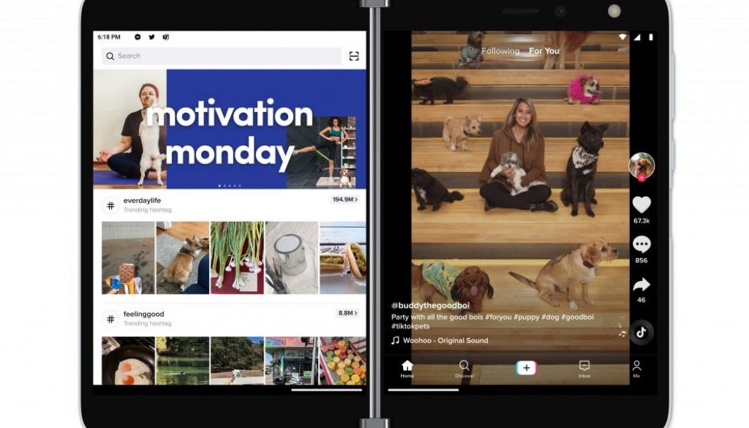 The Surface Duo gets better TikTok support and availability outside the US