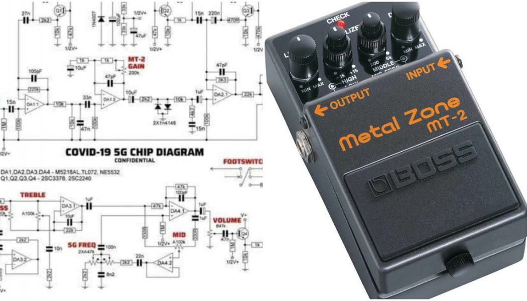 COVID-19 Conspiracy Theorists Thought Guitar Pedal Was a 5G Chip Blueprint