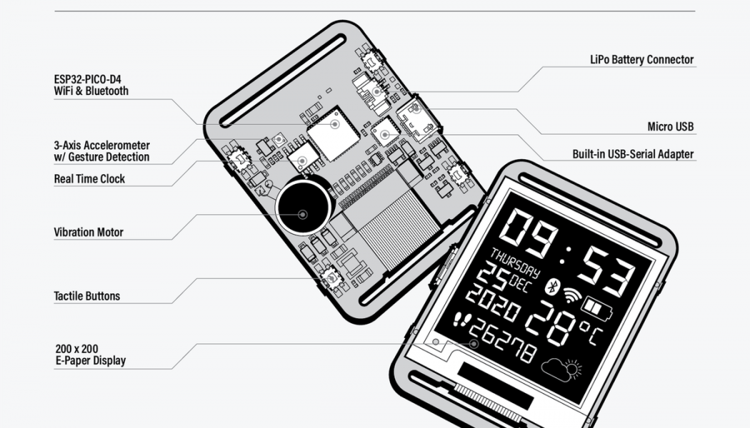 Hack together your own e-paper smartwatch with this $50 open-source kit