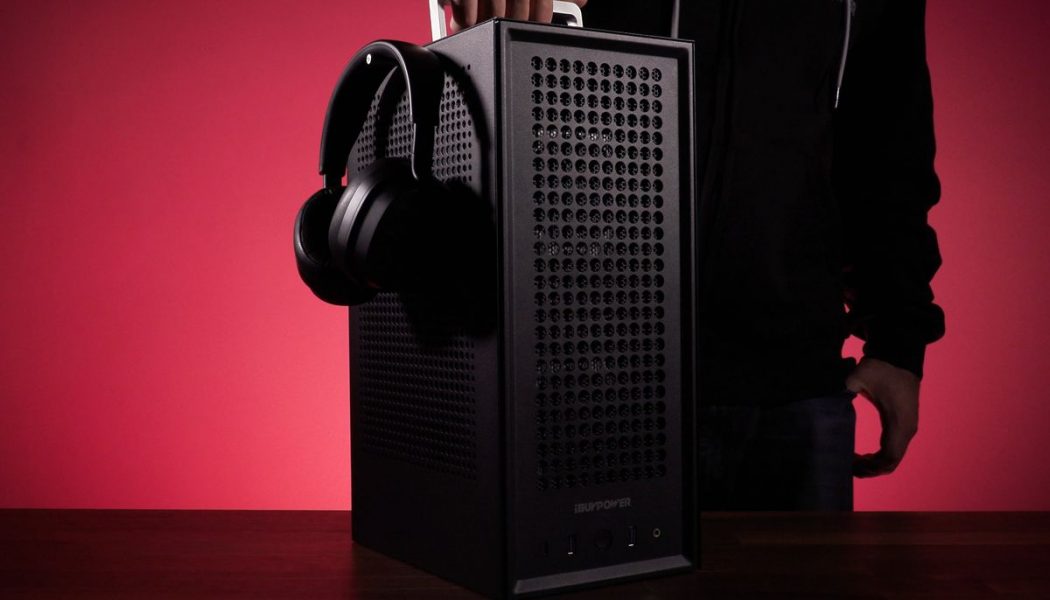 iBuyPower’s compact Revolt 3 MK3 PC case packs in a handle and lots of ventilation