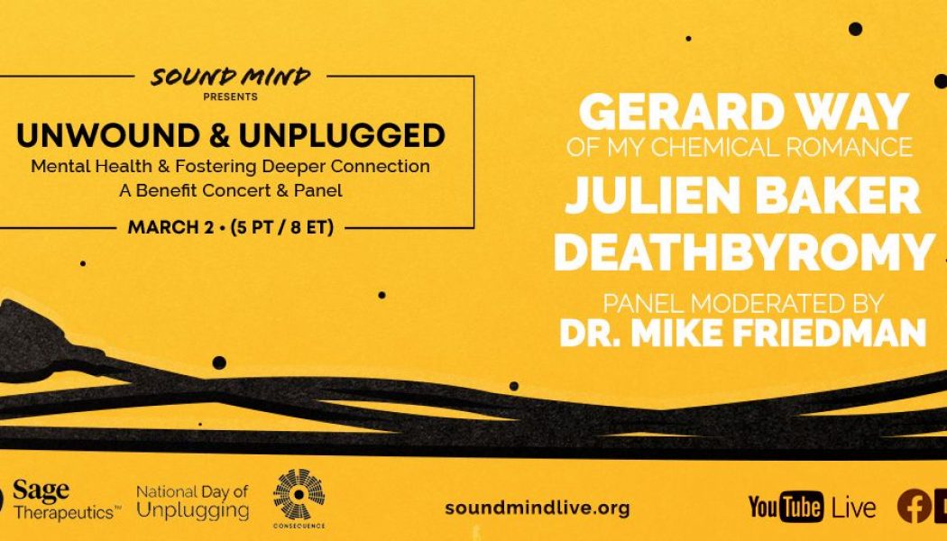 Gerard Way, Julien Baker to Play Sound Mind Live’s Unwound & Unplugged Livestream