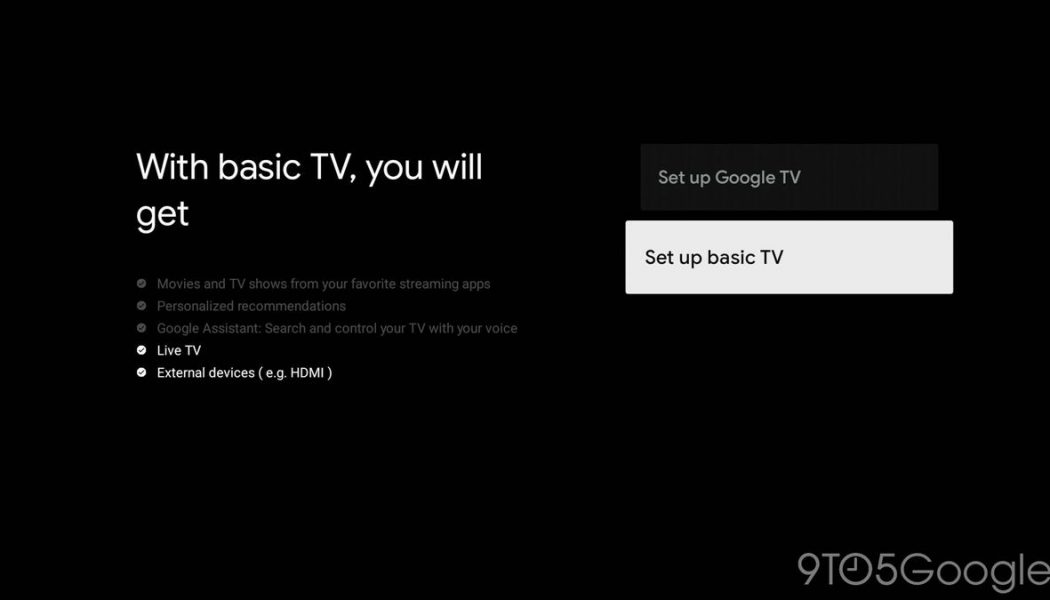 Google TV will include a new ‘Basic’ mode to make your smart TV, dumb