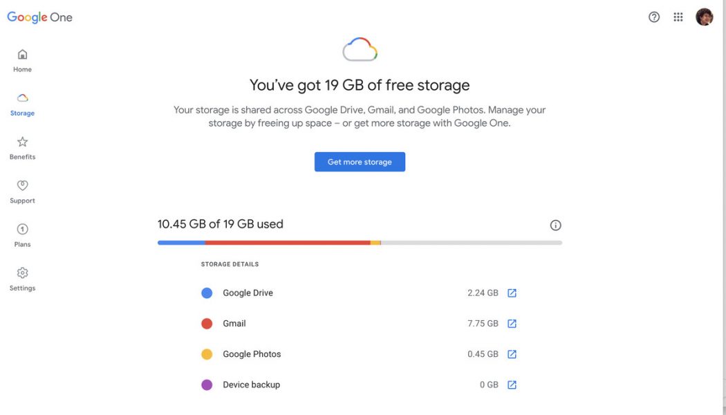 How to check how much free Google storage you have left