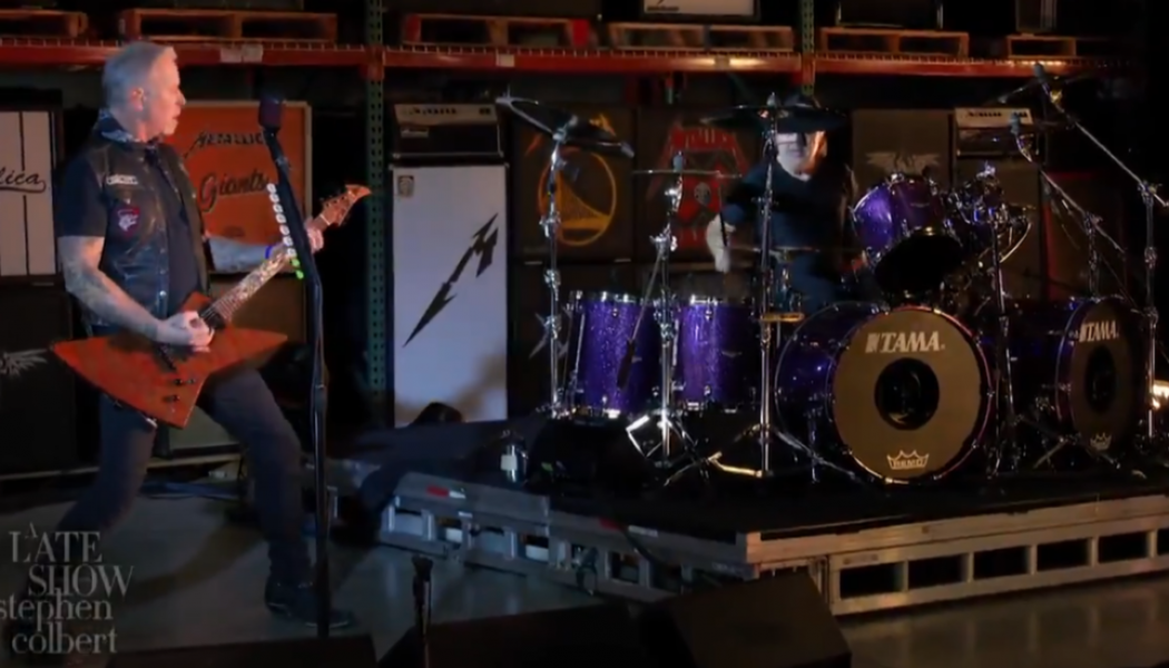 Metallica Bring ‘Enter Sandman’ to Colbert’s Super Bowl Special