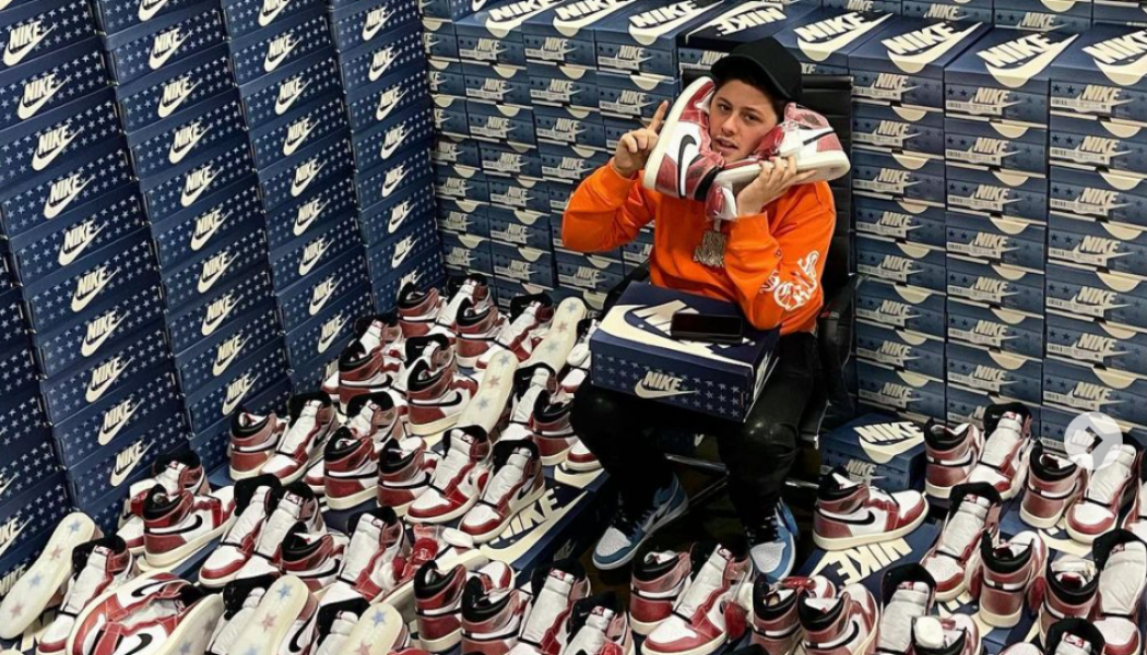 Sneaker Resellers Flaunt Dozens of Pairs of Trophy Room Air Jordan 1 “Freeze Out”