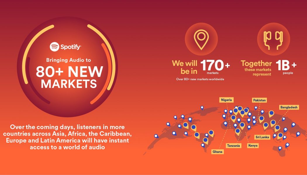 Spotify Expands to 80 New Markets, Including Ghana, Kenya and Tanzania