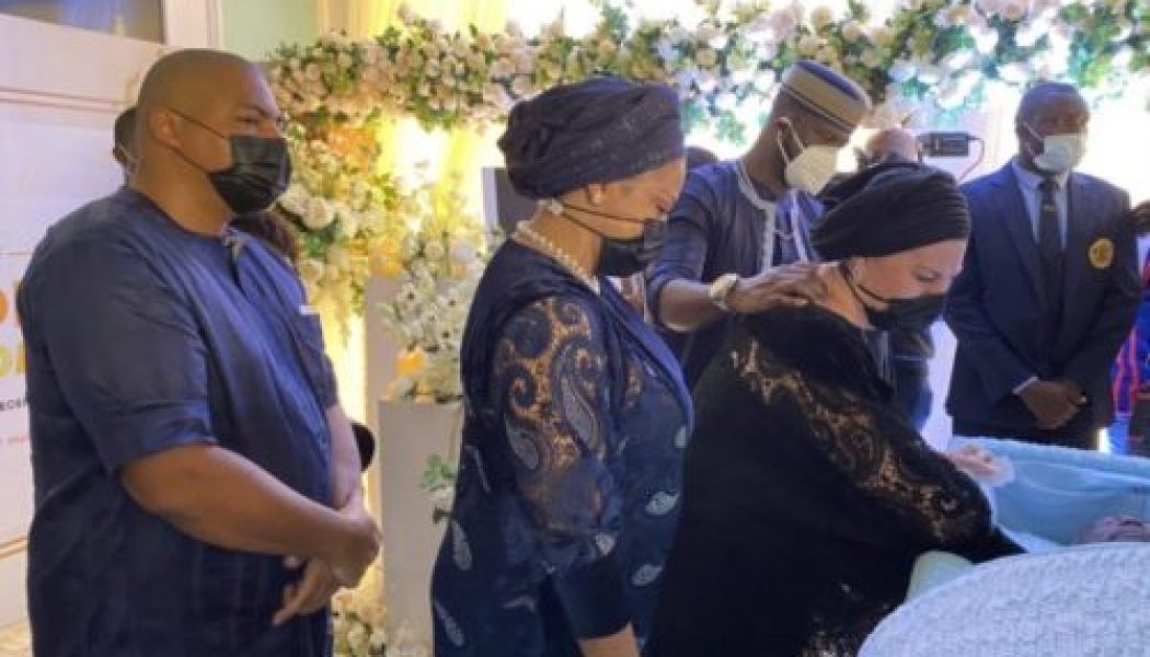 Tears As Peter Okoye’s Father-In-Law Is Laid To Rest