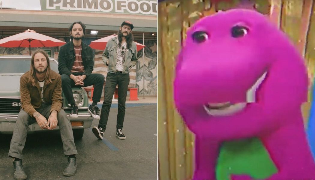 Barney the Dinosaur Goes Street Metal in “Second Hand Misery” Video from Warish (Riley Hawk): Watch