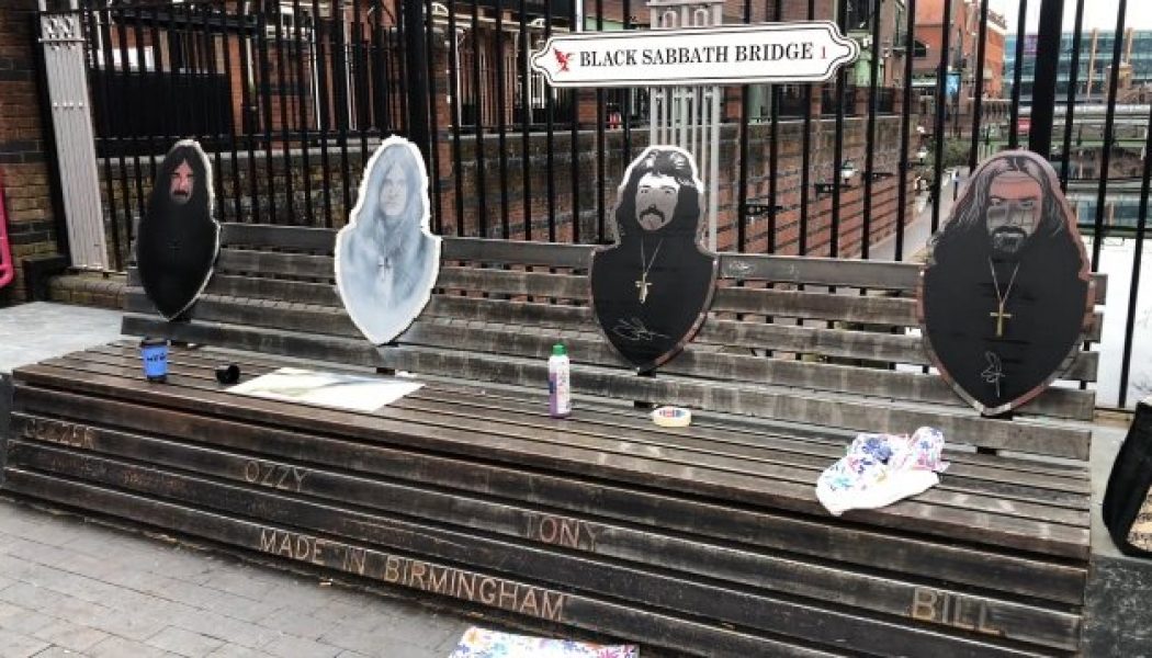 BLACK SABBATH’s ‘Heavy Metal’ Bench Gets Refurbished Prior To Broad Street Reopening (Video)