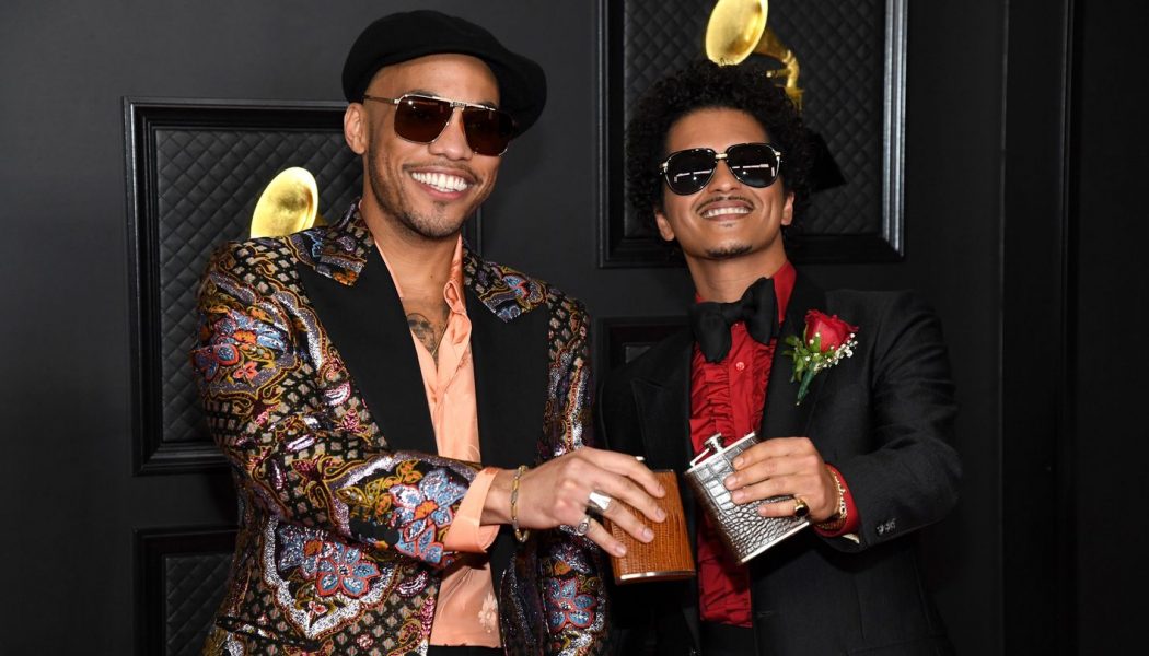 Bruno Mars And Anderson Paak Slide Into Leisure Suits For Silk Sonic Debut