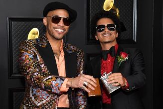 Bruno Mars And Anderson Paak Slide Into Leisure Suits For Silk Sonic Debut