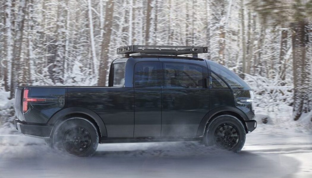 Canoo reveals a bubbly electric pickup truck