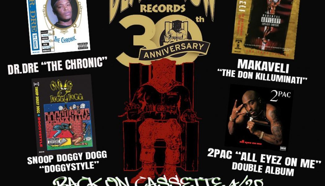 Dr. Dre, Snoop Dogg, and Tupac Receiving Cassette Reissues