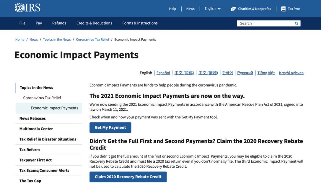 How to find out if you’re getting the third stimulus payment