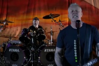 METALLICA Celebrates 35th Anniversary Of ‘Master Of Puppets’ By Performing ‘Battery’ On ‘The Late Show With Stephen Colbert’ (Video)