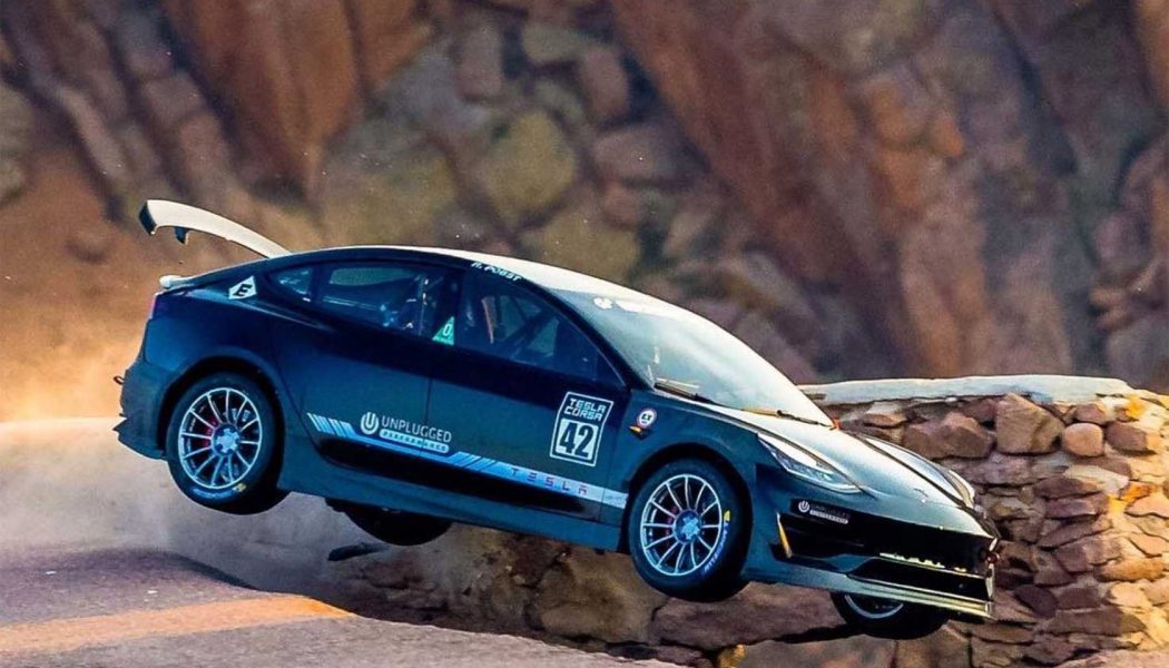 Tesla Model 3 Modified By Evasive Motorsports Will Compete in Pikes Peak Hillclimb