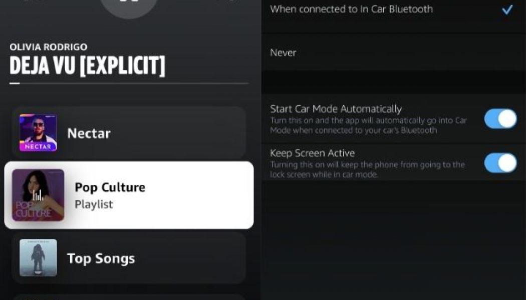 Amazon Music now has a Car Mode for easier use while driving