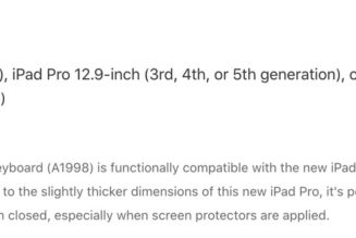 Apple says old Magic Keyboard is ‘functionally compatible’ with new 12.9-inch iPad Pro, but warns of imperfect fit