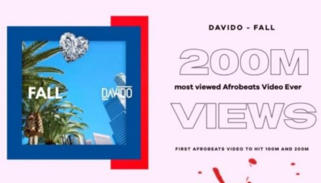 Davido Achieves Major Milestone on YouTube With “Fall” Video