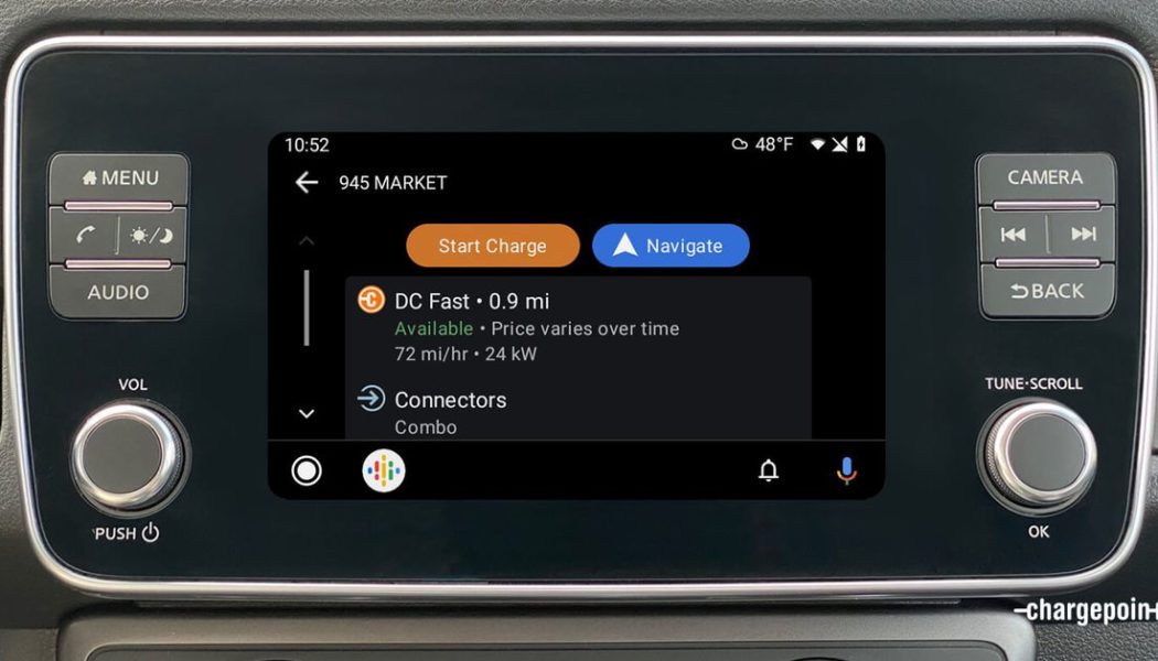 EV charging network ChargePoint now supports Android Auto