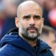 Pep Guardiola reacts as Leeds defeat Manchester City at Etihad