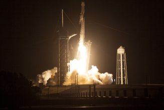 SpaceX capsule with four astronauts on board docks with the International Space Station