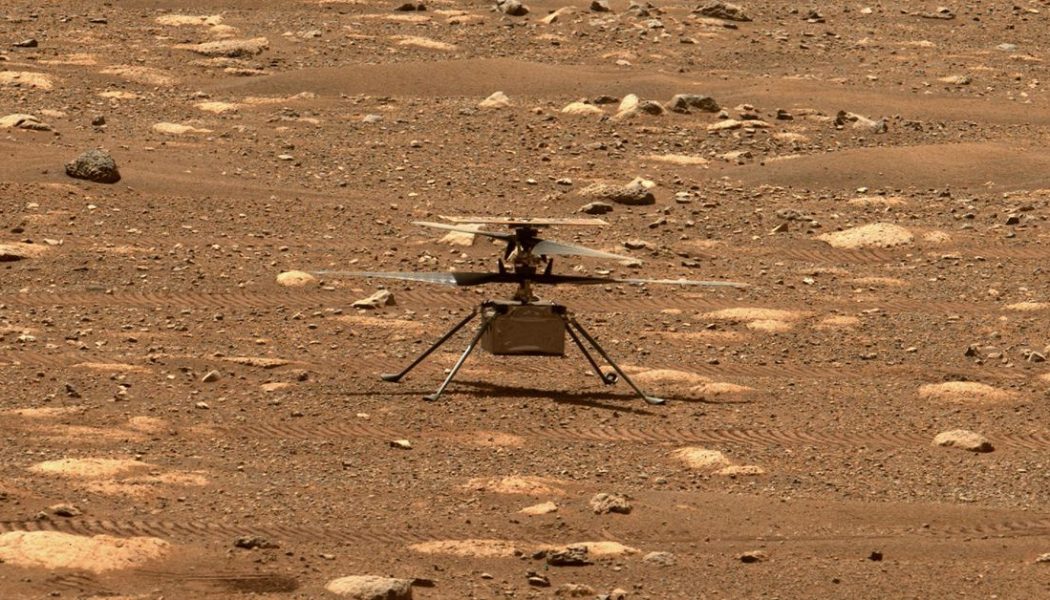 Watch the first footage of a helicopter on Mars