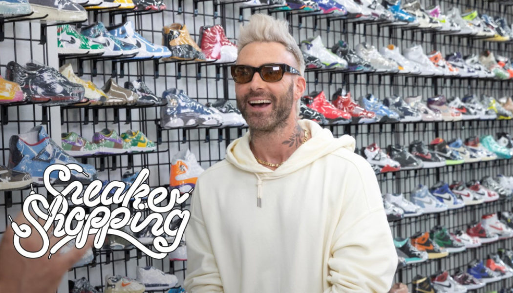 Adam Levine Goes Sneaker Shopping With Complex