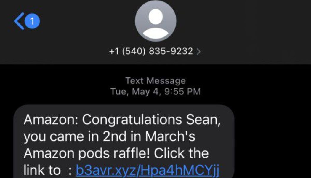 Amazon is suing to stop SMS raffle scams