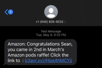 Amazon is suing to stop SMS raffle scams