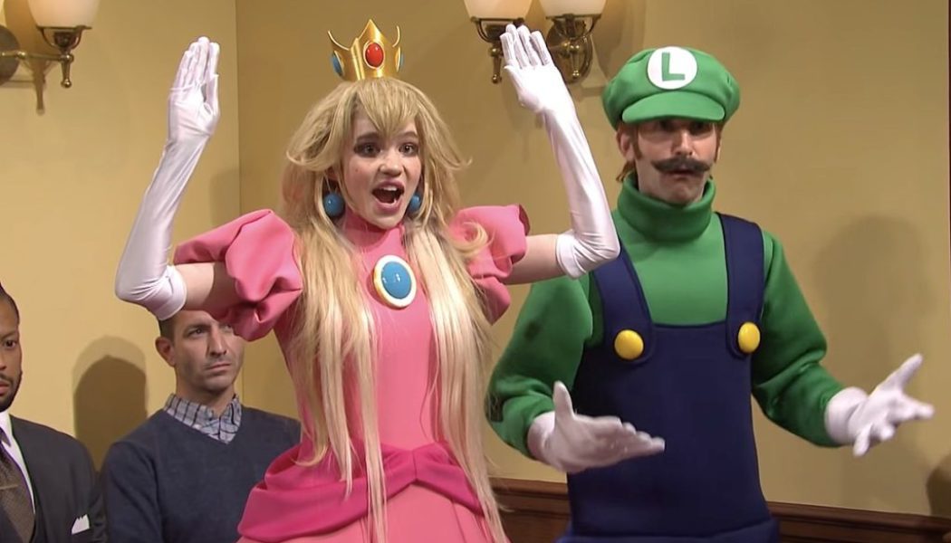 Grimes Plays Princess Peach to Elon Musk’s Wario on Super Mario Themed SNL Skit