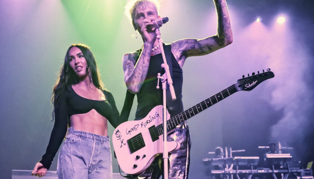 Machine Gun Kelly and Megan Fox Bring Their Love On Stage at Indy 500 Weekend Concert