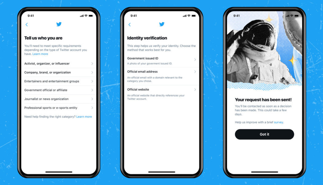 Twitter is letting anyone apply for verification for the first time since 2017