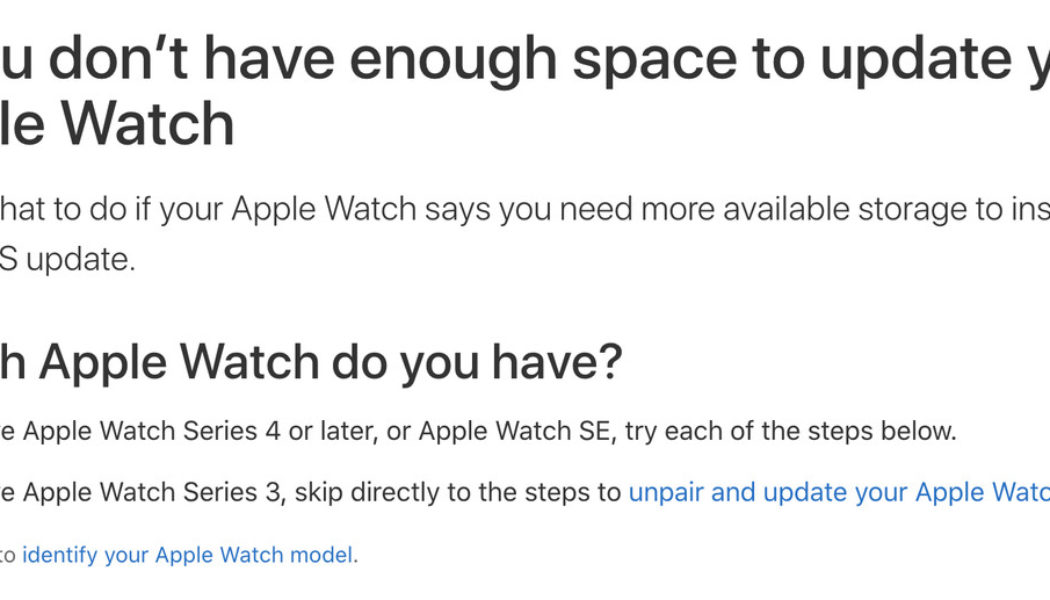 Updating an Apple Watch Series 3 is a nightmare in 2021