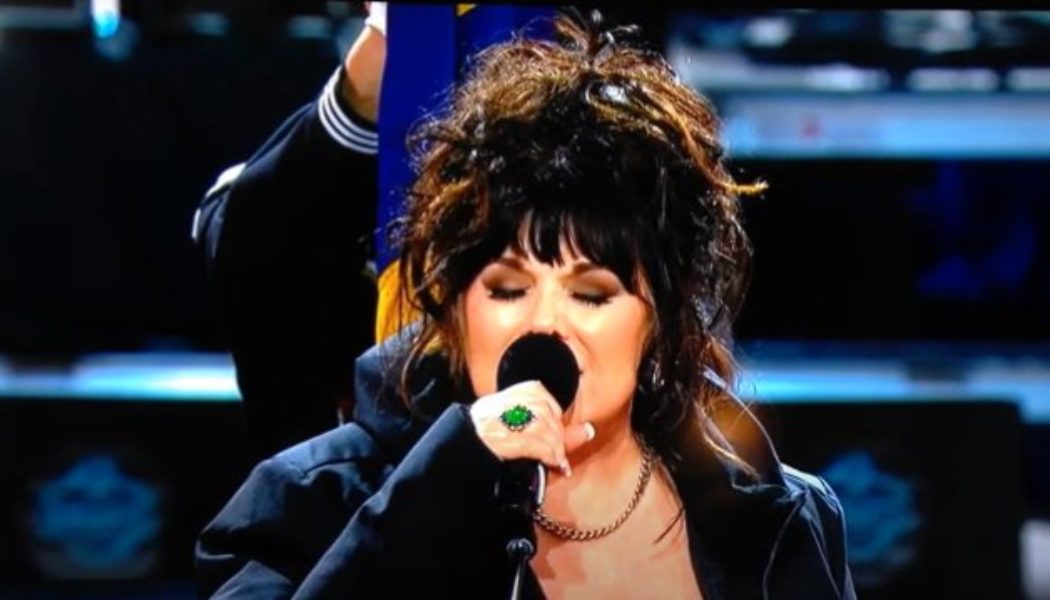 Watch HEART’s ANN WILSON Sing U.S. National Anthem At NFL Draft Night One Festivities In Cleveland