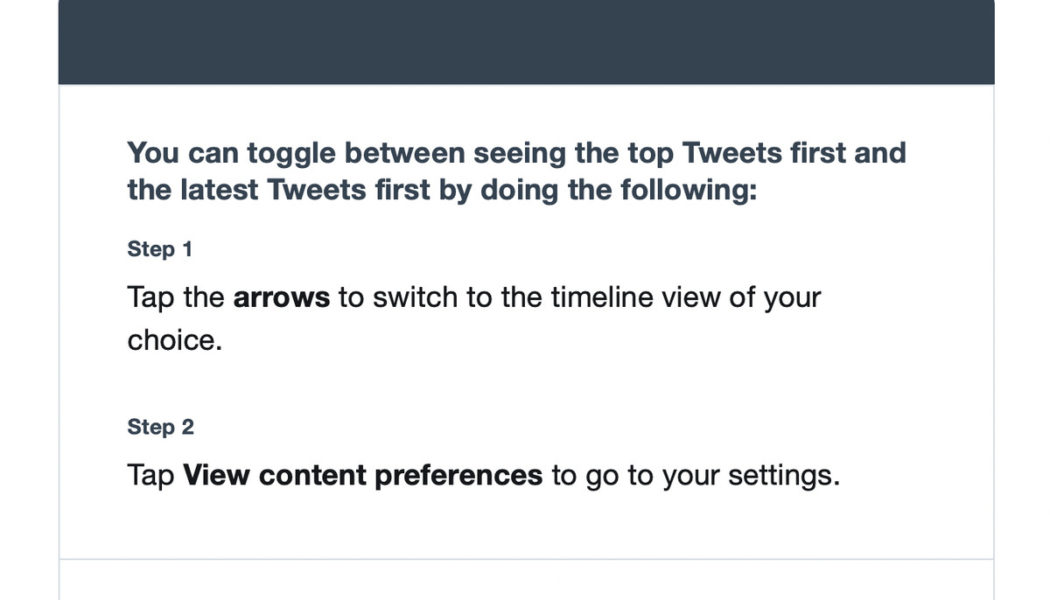 A Twitter bug temporarily removed the option to switch to the chronological feed on the web