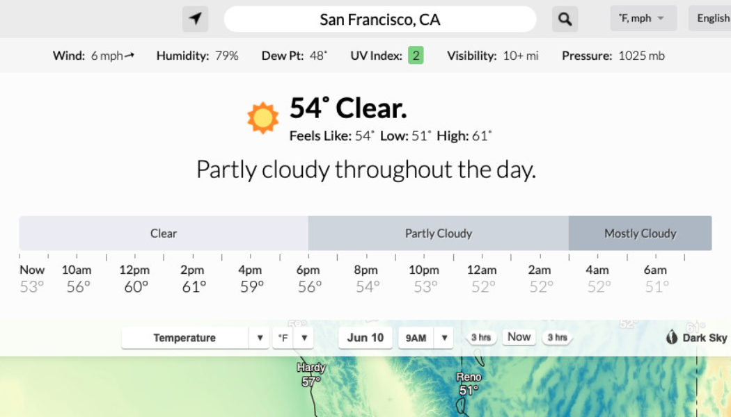 Dark Sky’s iOS app and website will shut down at the end of 2022