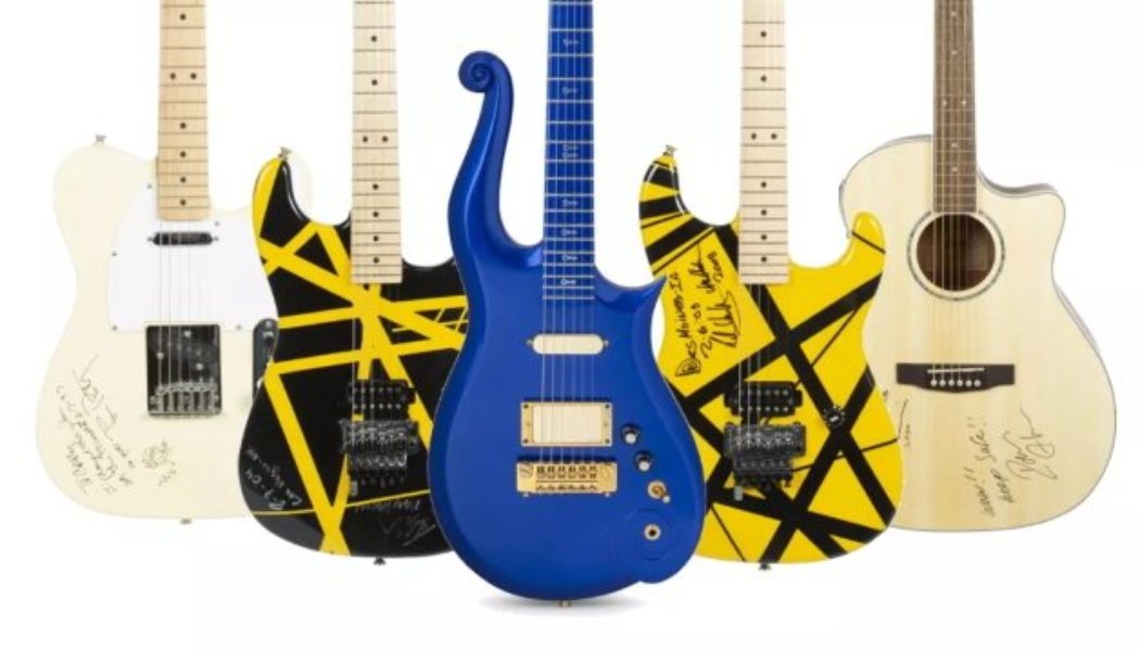 EDDIE VAN HALEN’s Charvel Art Series Guitars Sell For $210,000 At Auction