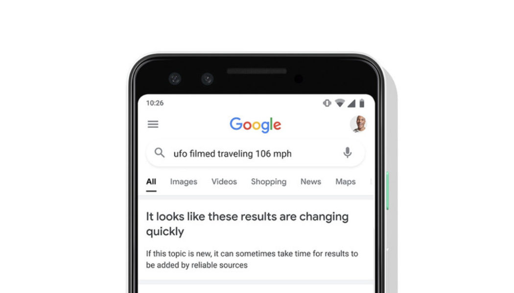 Google is warning users when its search results might be unreliable