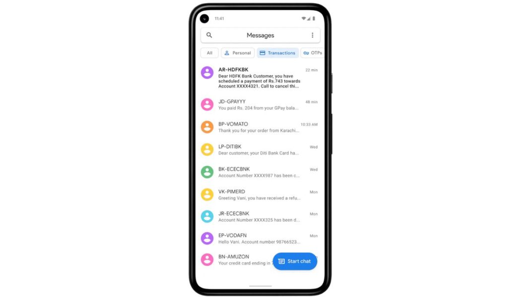 Google Messages will auto-delete OTPs and sort like Gmail, but only in India